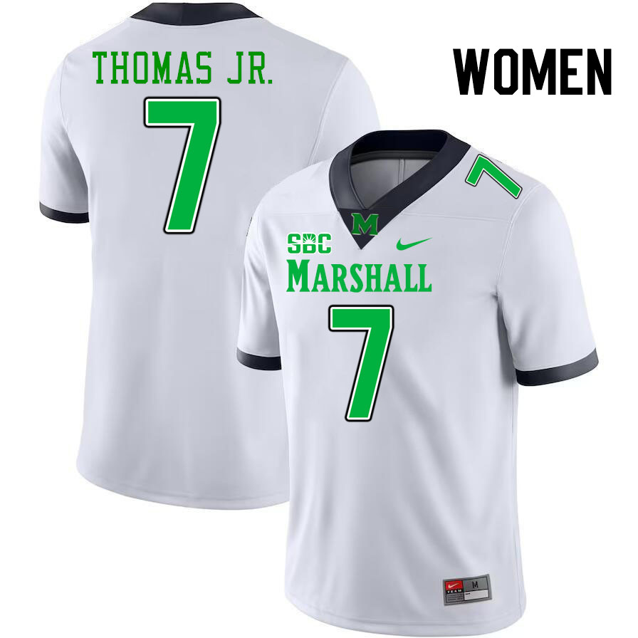 Women #7 Chris Thomas Jr. Marshall Thundering Herd SBC Conference College Football Jerseys Stitched-